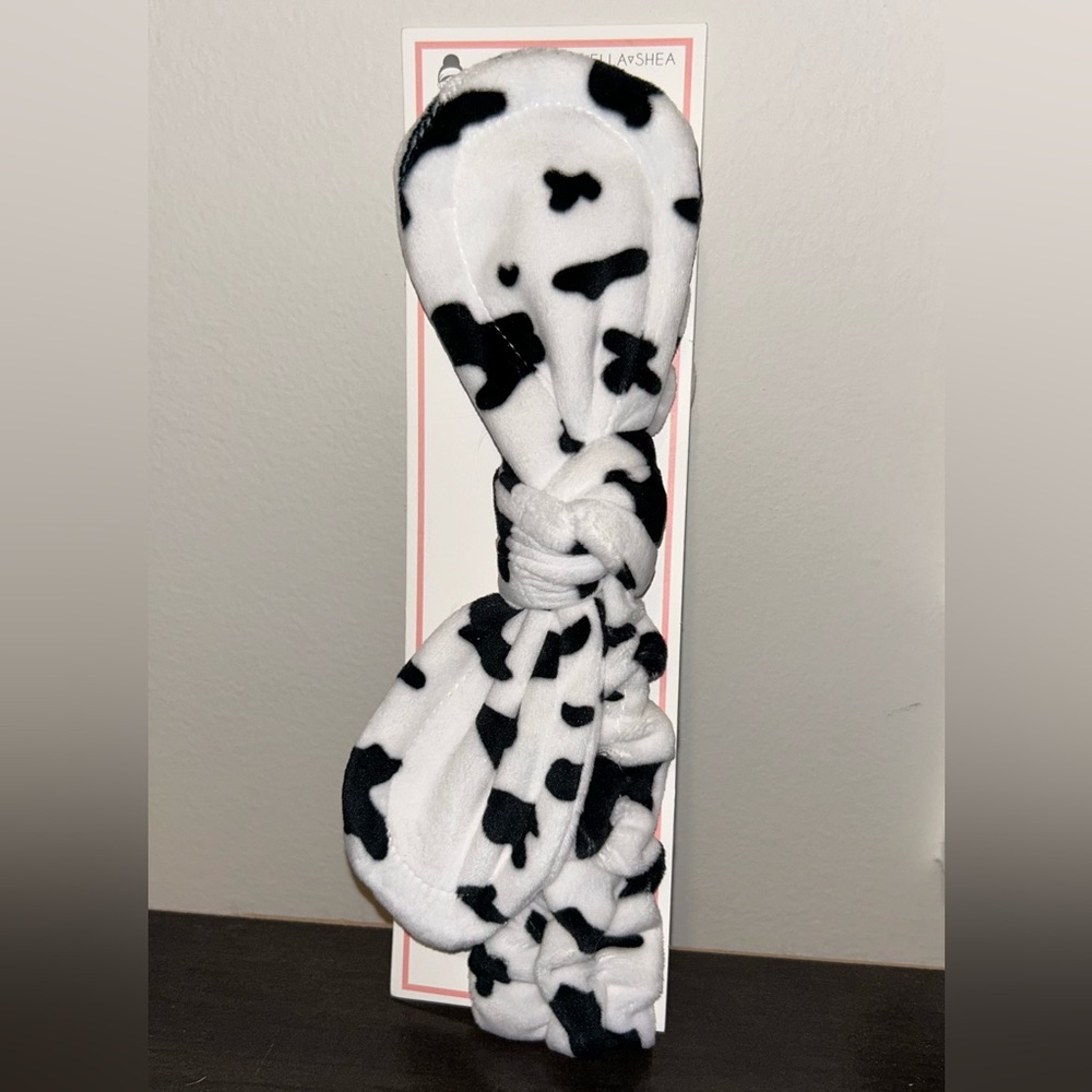 Black and White Cow Print Spa Headband